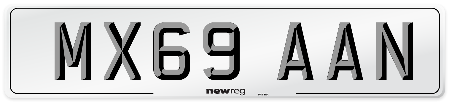 MX69 AAN Number Plate from New Reg